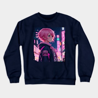 Cyberpunk girl Crewneck Sweatshirt